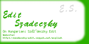 edit szadeczky business card